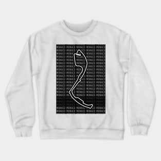 Monaco - F1 Circuit - Black and White Crewneck Sweatshirt